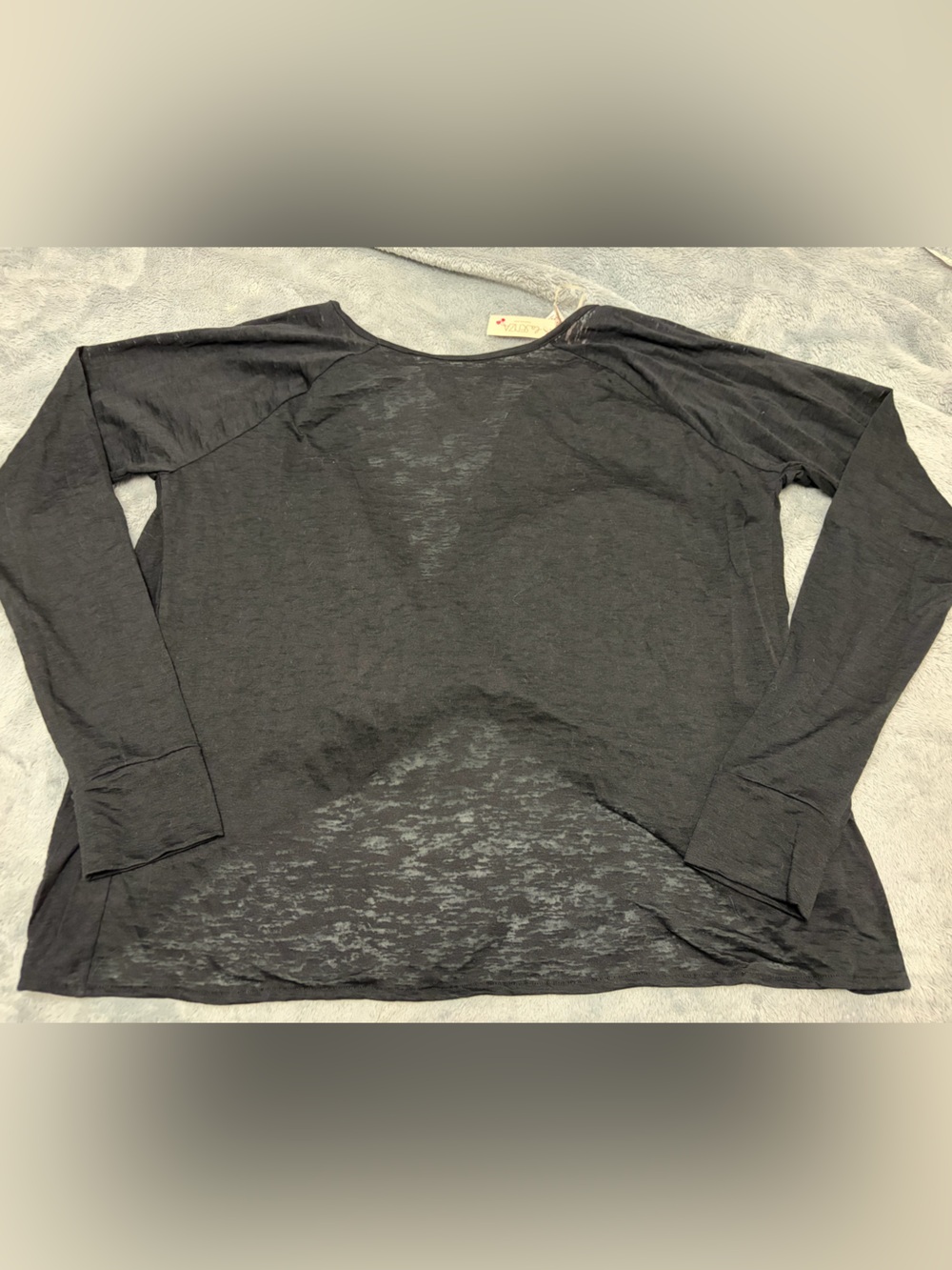 La SENZA Black Sheer Long Sleeve Top
